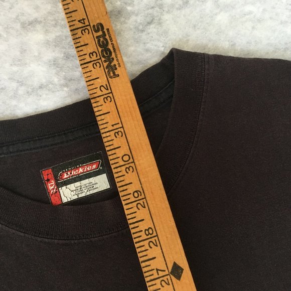 #65 Genuine Dickies Performance Pocket T-Shirt Men's Size 3XL Black Big Tee Crew - Picture 3 of 8